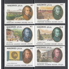 Maldives - Correo Yvert 1405/10 ** Mnh  Mozart