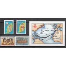 Grenada - Correo 1987 Yvert 1405/8+H.170 ** Mnh Descubrimiento de América