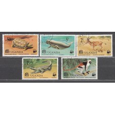 Uganda - Correo Yvert 142/6 usado   Fauna