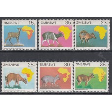 Zimbabwe Correo Yvert 142/7 ** Mnh  Fauna