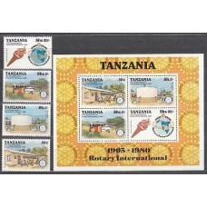 Tanzania - Correo Yvert 143/6+H.20 ** Mnh  Club Rotary