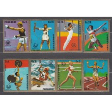 Paraguay - Correo 1975 Yvert 1430/4+A.705/7 ** Mnh Deportes. Olimpiadas de Montreal