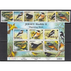 Jersey - Correo 2008 Yvert 1433/38+H.89 ** Mnh Fauna aves