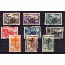 España II República 1938 Edifil 792/800 ** Mnh  Certificado Graus