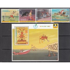 Dominica - Correo 1992 Yvert 1437/40+Hb 216 ** Mnh Walt Disney