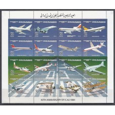 Libia - Correo 1984 Yvert 1450/65 ** Mnh  Aviones