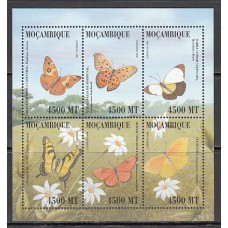 Mozambique - Correo Yvert 1453/8 ** Mnh  Fauna mariposas