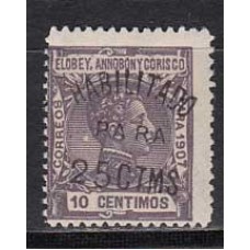 Elobey Sueltos 1908 Edifil 50F * Mh