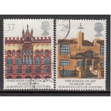 Gran Bretaña - Correo 1990 Yvert 1457/8 usado Mnh Glasgow