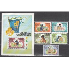 Grenada-Grenadines - Correo Yvert 146/50+H.19 ** Mnh  Scouts