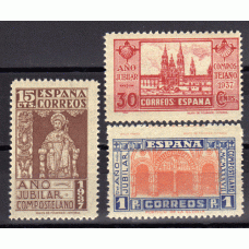 España Estado Español 1937 Año Compostelano  Edifil 833/5 ** Mnh  Bonito