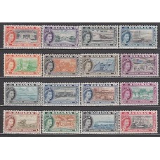 Bahamas - Correo 1954 Yvert 147/62 * Mh