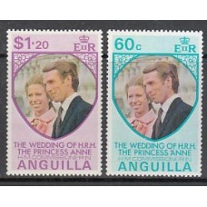 Anguilla Correo Yvert 147/8 ** Mnh Boda real