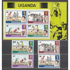 Uganda - Correo Yvert 148/51+Hb 8 ** Mnh  Deportes fútbol