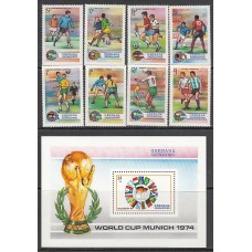 Grenada-Grenadines - Correo Yvert 15/22+H.2 ** Mnh Deportes fútbol