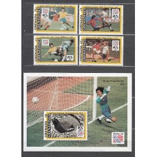 Grenada-Grenadines - Correo Yvert 1508/11+H.285 ** Mnh Deportes fútbol