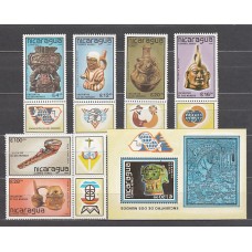 Nicaragua - Correo 1988 Yvert 1511 + A 1253/7 + H 187 ** Mnh