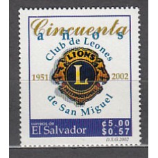 Salvador - Correo 2002 Yvert 1515 ** Mnh Club Lions