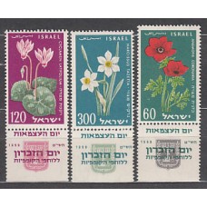 Israel - Correo 1959 Yvert 152/4 ** Mnh  Flores