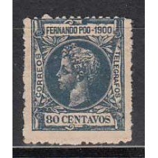 Fernando Poo Sueltos 1900 Edifil 91 * Mh  Normal