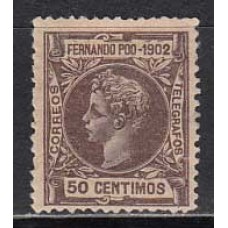 Fernando Poo Sueltos 1902 Edifil 113 * Mh
