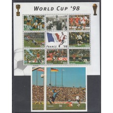 Liberia - Correo 1997 Yvert 1545/52+H.165 ** Mnh  Deportes fútbol