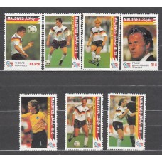 Maldives - Correo Yvert 1551/7 (*) Mng  Deportes fútbol