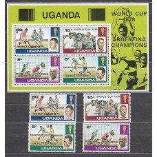 Uganda - Correo Yvert 156/9+Hb 9 ** Mnh  Deportes fútbol