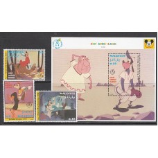 Maldives - Correo Yvert 1560/2+H.253 ** Mnh  Walt Disney