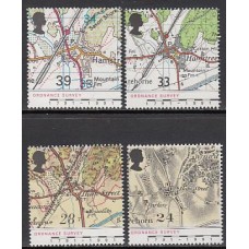 Gran Bretaña - Correo 1991 Yvert 1568/1571 ** Mnh Cartografía