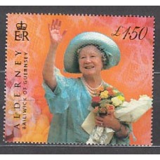 Alderney Correo Yvert 158 ** Mnh Reina madre