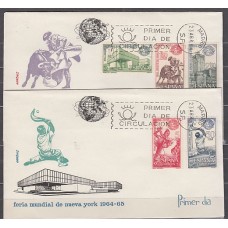 España II Centenario Sobres 1º Día 1964 Edifil 1590/4