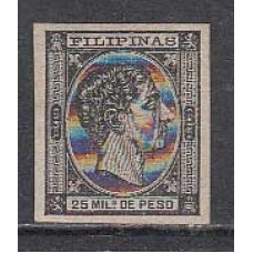 Filipinas Sueltos 1878 Edifil 41s * Mh Sin dentar Firma Galvez