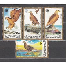 Mongolia - Correo 1988 Yvert 1604/7 ** Mnh  Fauna aves