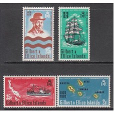 Gilbert y Elice - Correo Yvert 161/4 ** Mnh Barcos