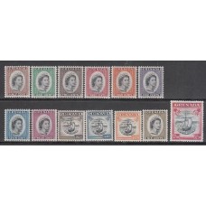 Grenada - Correo 1953 Yvert 162/74 * Mh Isabel II