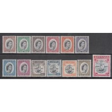 Grenada - Correo 1953 Yvert 162/74 * Mh Isabel II