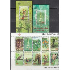 Indonesia - Correo 1998 Yvert 1633/42+Hb 134/5 ** Mnh  Fauna y flora