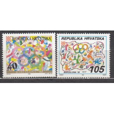 Croacia Correo 1992 Yvert 163/4 ** Mnh