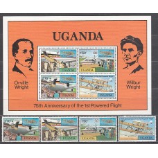 Uganda - Correo Yvert 164/7+Hb 11 ** Mnh  Aviación
