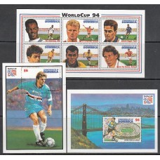 Dominica - Correo 1994 Yvert 1644/9+Hb 263-265 ** Mnh Deportes fútbol