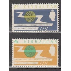 Gibraltar - Correo 1965 Yvert 165/6 ** Mnh UIT