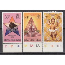 Gilbert y Elice - Correo Yvert 165/7 ** Mnh Navidad