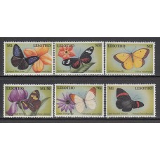 Lesotho - Correo Yvert 1665/70 ** Mnh  Fauna mariposas