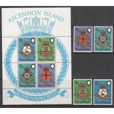 Ascension - Correo Yvert 167/170+Hb 6 ** Mnh  Escudos