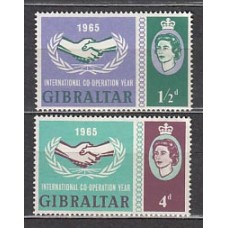 Gibraltar - Correo 1965 Yvert 167/8 ** Mnh ONU