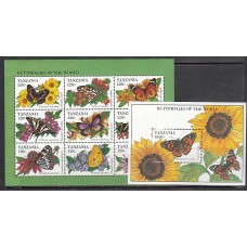 Tanzania - Correo Yvert 1686/94+H 278 ** Mnh  Fauna. Flores