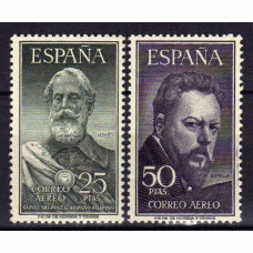 España II Centenario Correo 1953 Edifil 1124/5 ** Mnh