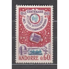 Andorra Francesa Correo 1965 Yvert 173 ** Mnh Telecomunicaciones