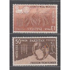 Pakistan - Correo Yvert 174/5 ** Mnh  Campaña contra el hambre